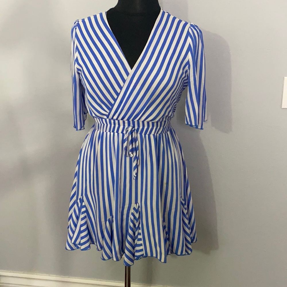 BLUE WHITE STRIPE  DRESS SIZE XL